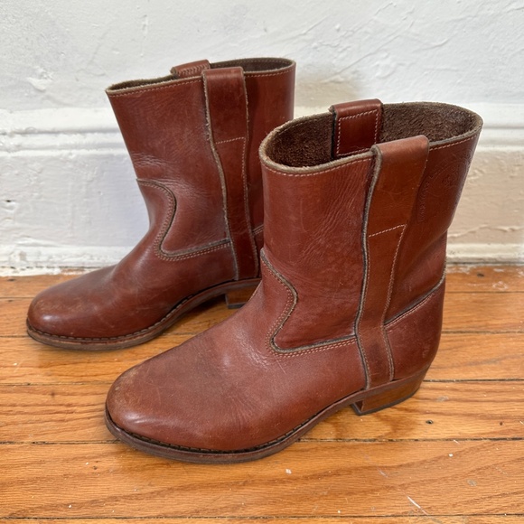 Great tan leather riding boots La Gardiane size 7.5 medium high - Picture 3 of 13